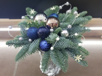 Aranjament de Craciun  argintiu