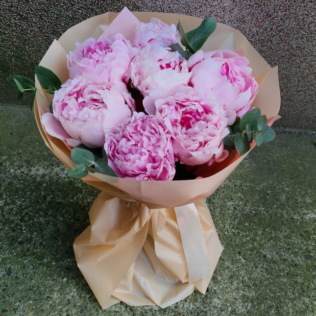 Buchet cu 7 bujori roz