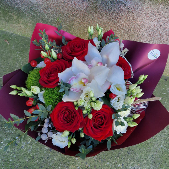 Buchet cu cymbidium si brunia