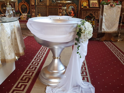 Decor cristelnita cu hortensie si orhidee
